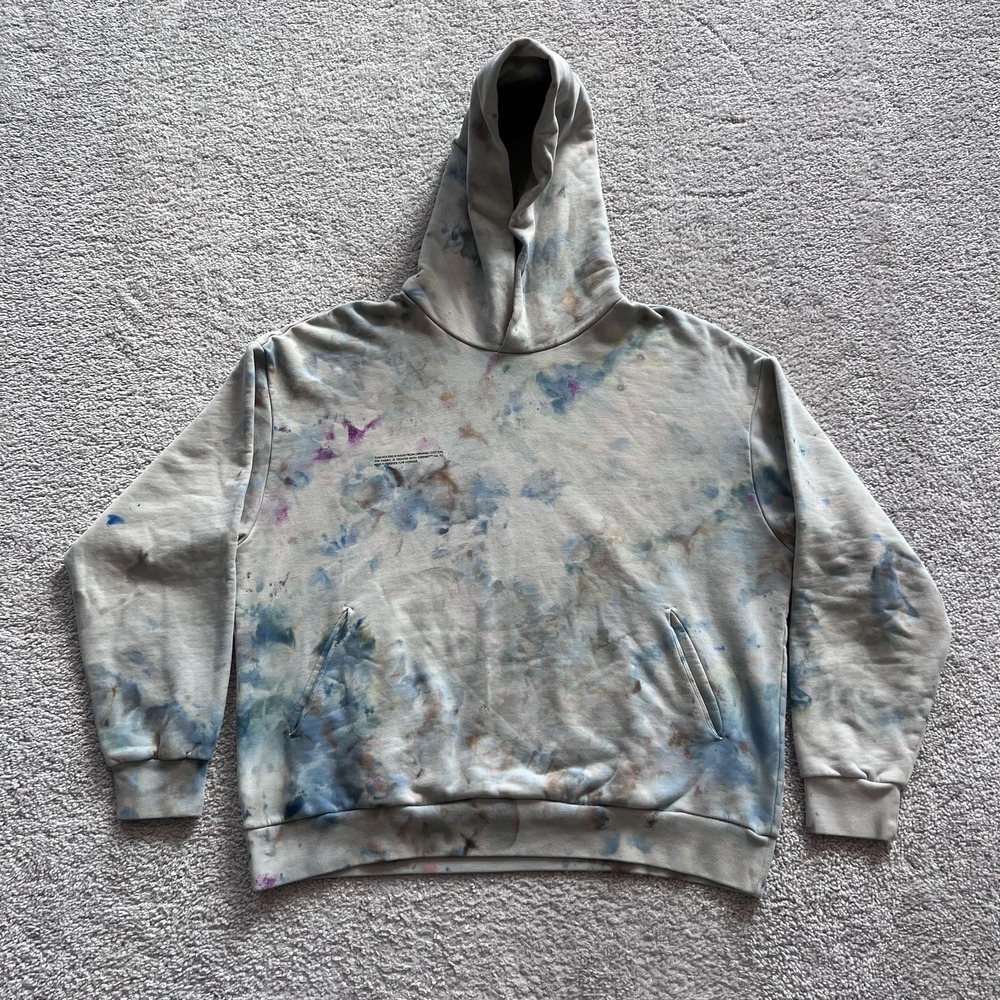 Pangaia Organic Cotton Tie Dye Hoodie Unisex Medium Multicolor Fleece Pullover
